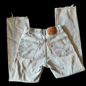 Vintage Levi's 505 Relaxed Fit Straight Leg Light Wash Denim Jeans 29/30